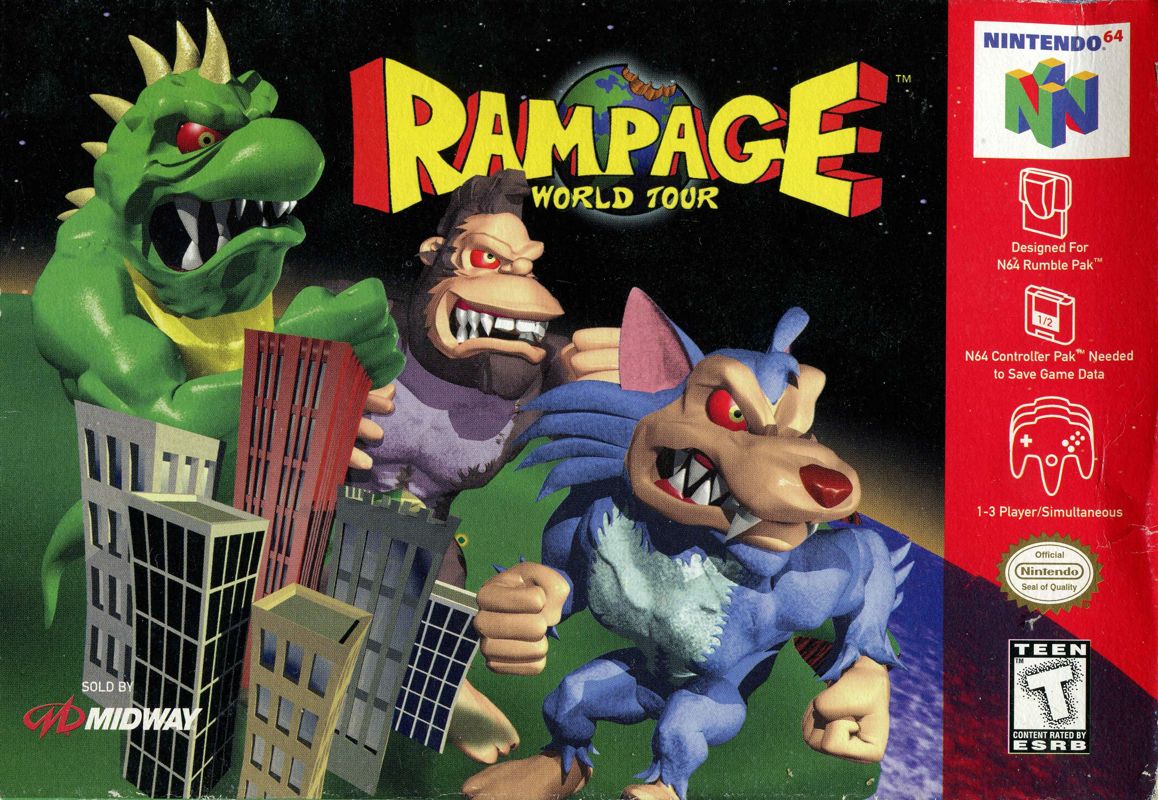 Rampage World Tour box art for Nintendo 64